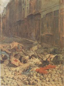 Ernest Meissonier The Barricade,Rue de la Mortellerie,June 1848 also called Menory of Civil War (mk05 Germany oil painting art